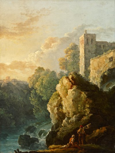 Kasteel en Waterval door Carlo Bonavia